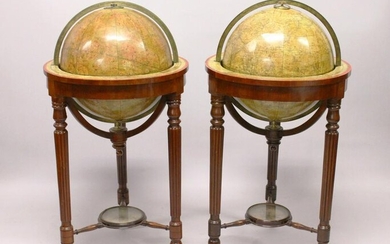 A SUPERB PAIR OF 19TH CENTURY TERRESTRIAL AND CELESTIAL