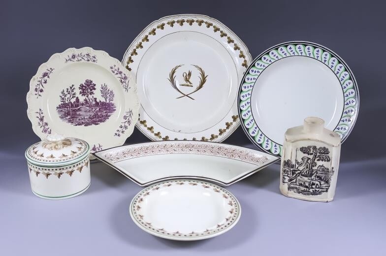 A Small Collection of English Creamware Pottery, Late 18th/Early...