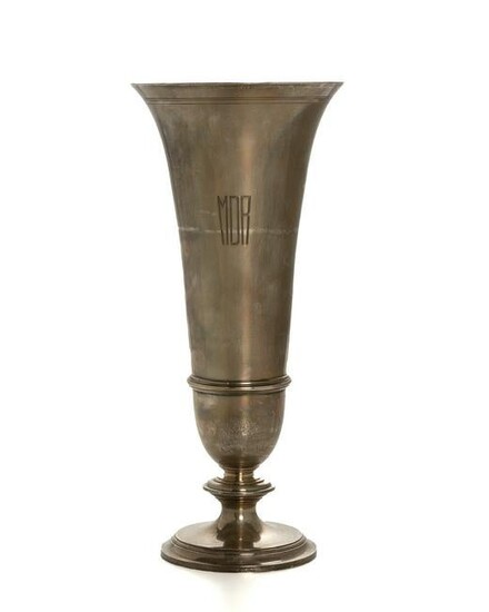A Tiffany & Co. sterling silver trumpet vase