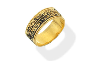 A Trafalgar-related gold memorial ring for John Scott,, 1805