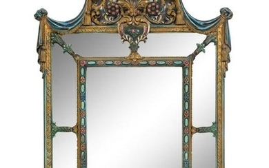 A Venetian Style Painted Mirror
