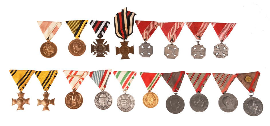 A collection of Austro-Hungarian medals - mainly First World War