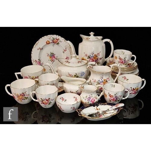 A collection of Royal Crown Derby Derby Posies teawares comp...