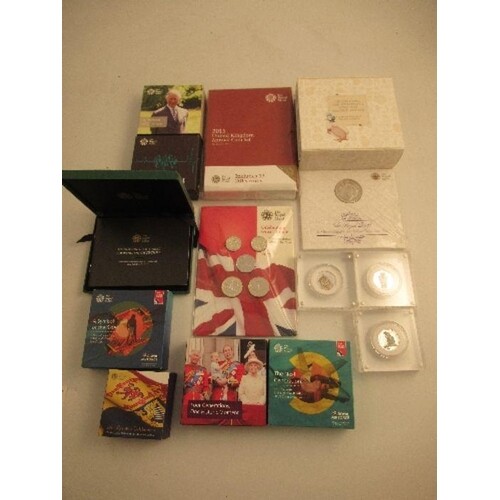A collection of Royal Mint commemorative coins, and others, ...