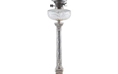 A late Victorian oil lamp