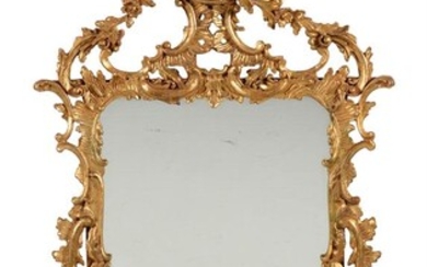 A pair of modern Italian giltwood wall mirrors in Chippendale style