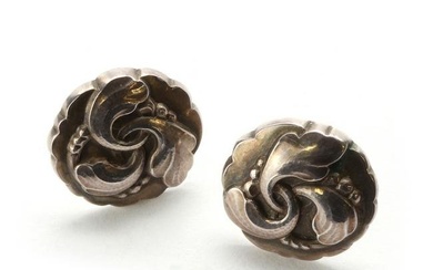 A pair of sterling silver Georg Jensen earrings