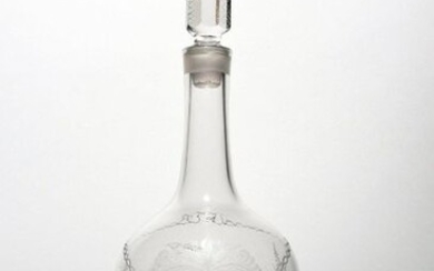 A rare magnum Beer decanter and stopper c.1765, the round-shouldered...