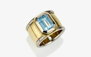 A ring decorated with a topaz