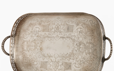A silver-plated, openwork plate, Cutlers Company/Viners of Sheffield, England, 18th/20th century.