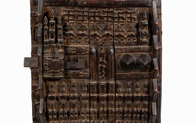 AFRICAN DOGON HIGHLY CARVED WOODEN DOOR