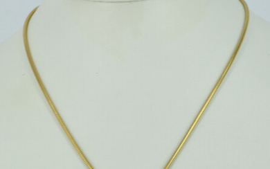 AN 18ct YELLOW GOLD DIAMOND AND PEARL PENDANT