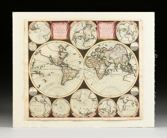 AN ANTIQUE MAP, "Planisphærium Terrestre sive Terrarum