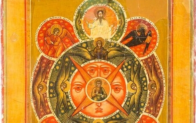 AN ICON SHOWING THE 'ALL-SEEING EYE OF GOD' Russian
