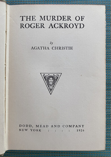 Agatha Christie 1926 with classic US cover design