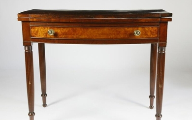 American Federal Mahogany Bow-front Games Table