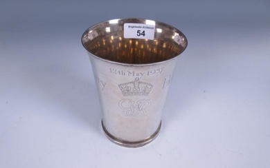 An Edward VIII silver large George VI Coronation Beaker...