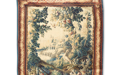 An exotic Aubusson verdure tapestry Circa 1750