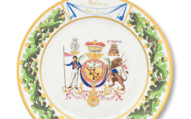 Another London-decorated Paris plate from the 'Nelson Set Dessert Service',...
