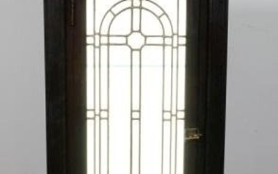 Art Deco Walnut and Glass Display Cabinet