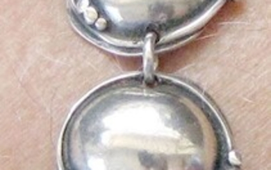 Art deco silver sterling link bracelet, 19 gr.