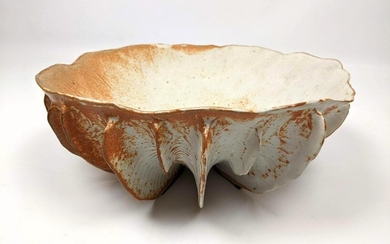 Artist Signed Pottery Bowl. Naturalistic form.