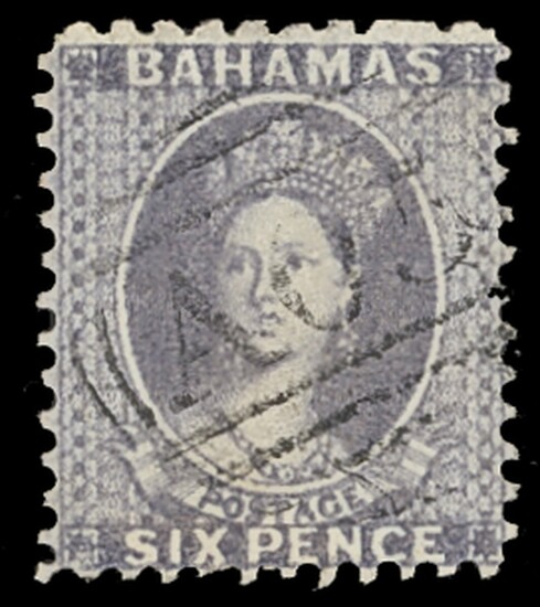 Bahamas 1862 No Watermark Perforated 11½, 12 compound with 11 6d. lavender-grey, fine used, can...