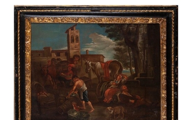 Bambocciante painter of the late 17th century, Wayfarers at Rest