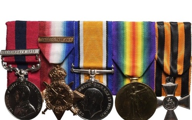 Bar Group of 5 Medals, including Distinguished Conduct Medal from the Battle of St. Eloi, Russia