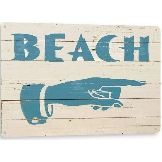Beach Decorative Metal Sign