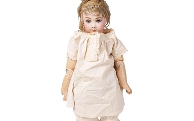 Bisque head antique doll, possibly Bru or Jumeau, no marking...