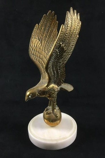 Brass Eagle and Globe on Pedestal