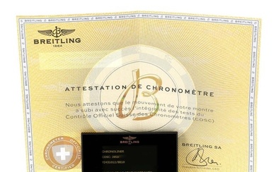 Breitling Chronoliner Black Dial Steel Mens Watch Y24310 Box Card