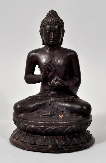 Bronze Buddha, 19 cm, black