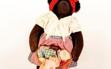 Brown Collectable Laundry Lady Teddy Bear