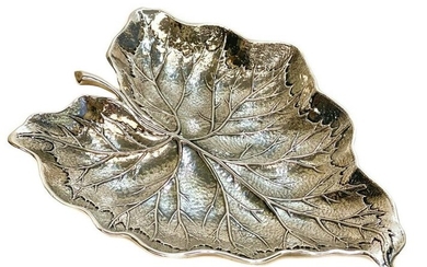 Buccellati Sterling Silver Leaf Dish