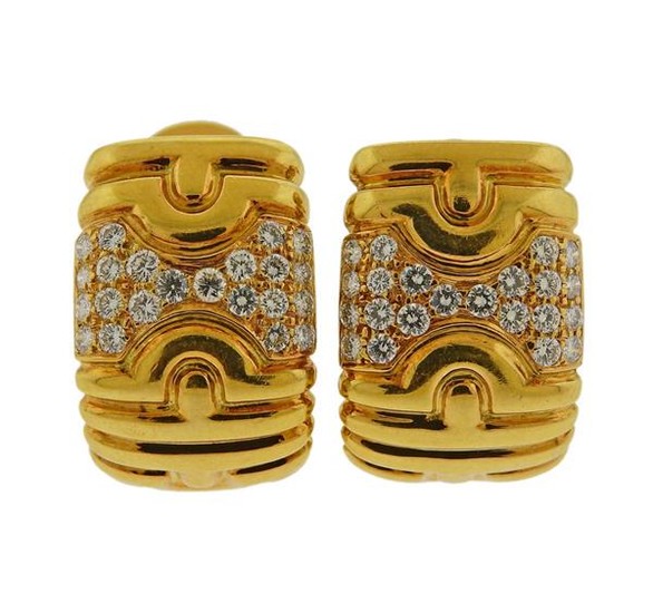 Bvlgari Bulgari Alveare 18K Gold Diamond Earrings