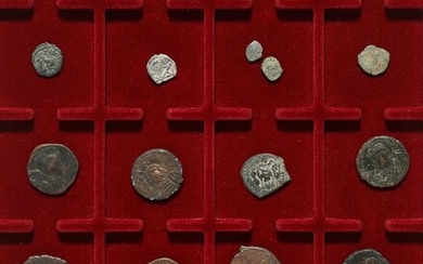 Byzantine Empire, large collection of coins from, among others, Anastasius, Justinus, Justinianus,...