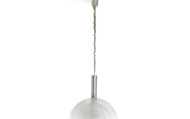 CARLO NASON 1936 Lampe suspendue pour A.V. Mazzega 1970 - Métal chromé, verre soufflé 120,00...
