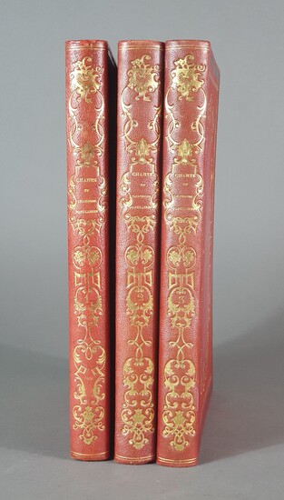 CHANTS ET CHANSONS POPULAIRES DE LA FRANCE. Paris, Delhoye, Garnier, s.d. [1843]. 3 volumes grand...
