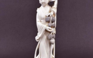 CHINESE CARVED FIGURE OF A MAIDEN