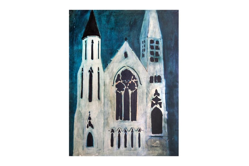 COLEMAN (Irish School, 20th Century), Church, oil on canvas,...