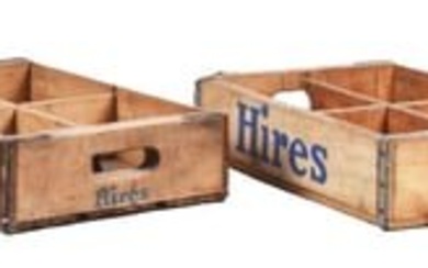COLLECTION OF 4 HIRES ROOT BEER BOTTLE CRATES