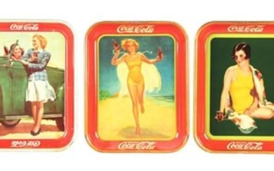 COLLECTION OF 5 COCA-COLA ADVERTISING TRAYS