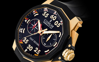 CORUM, LIMITED EDITION OF 250 PIECES, PINK GOLD ADMIRAL’S CUP CHRONOGRAPH LEAP SECOND