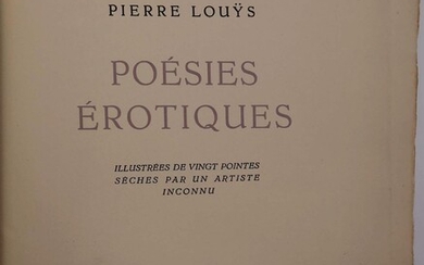 [CURIOSA - LOUŸS (Pierre)]. Poésies érotiques.... - Lot 54 - Ader