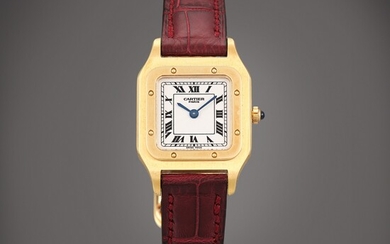 Cartier Santos, Reference 1577B | A yellow gold wristwatch, Circa 1995 | 卡地亞 | Santos 型號1577B | 黃金腕錶，約1995年製