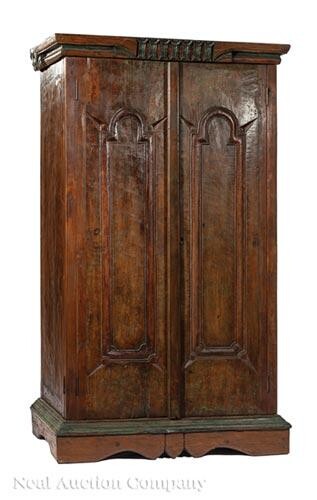 Carved Tropical Hardwood Armoire