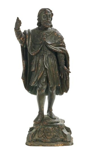 Carved Wood Figure of Saint Peter