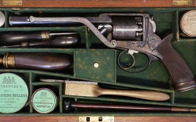 Cased 54 bore percussion revolver